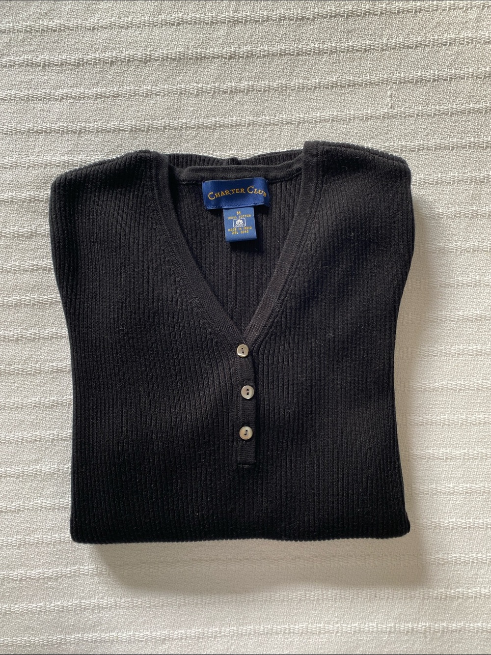 Charter Club Ribbed Cotton Sweater